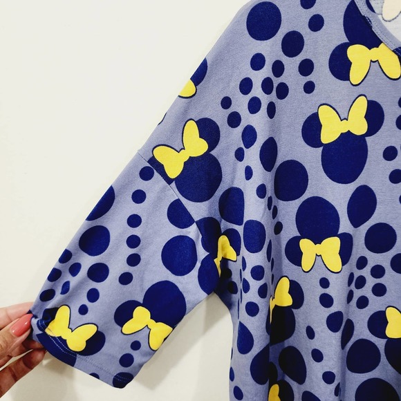 NEW Disney LuLaRoe Minnie Mouse Irma Shirt Top Purple Polka Dot Women's Size XS - Picture 8 of 10